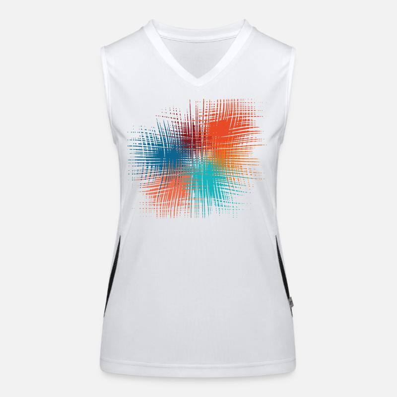 Explosion der Farben Funktionelles Kontrast-Tank Top für Frauen