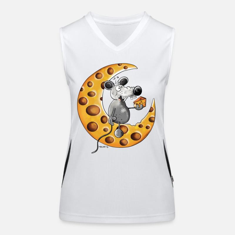 The Mouse Love Cheese Women's Functional Contrast Tank Top