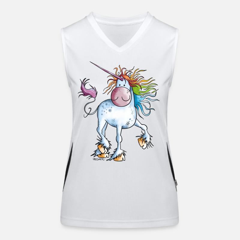 Rainbow Unicorn Débardeur respirant contrasté Femme