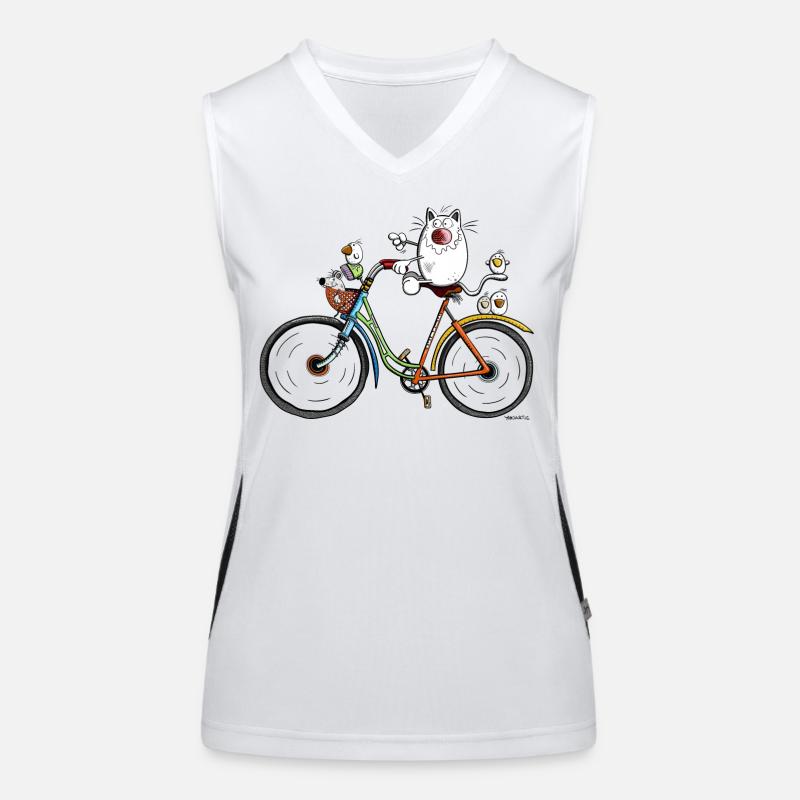 Chat à vélo Débardeur respirant contrasté Femme