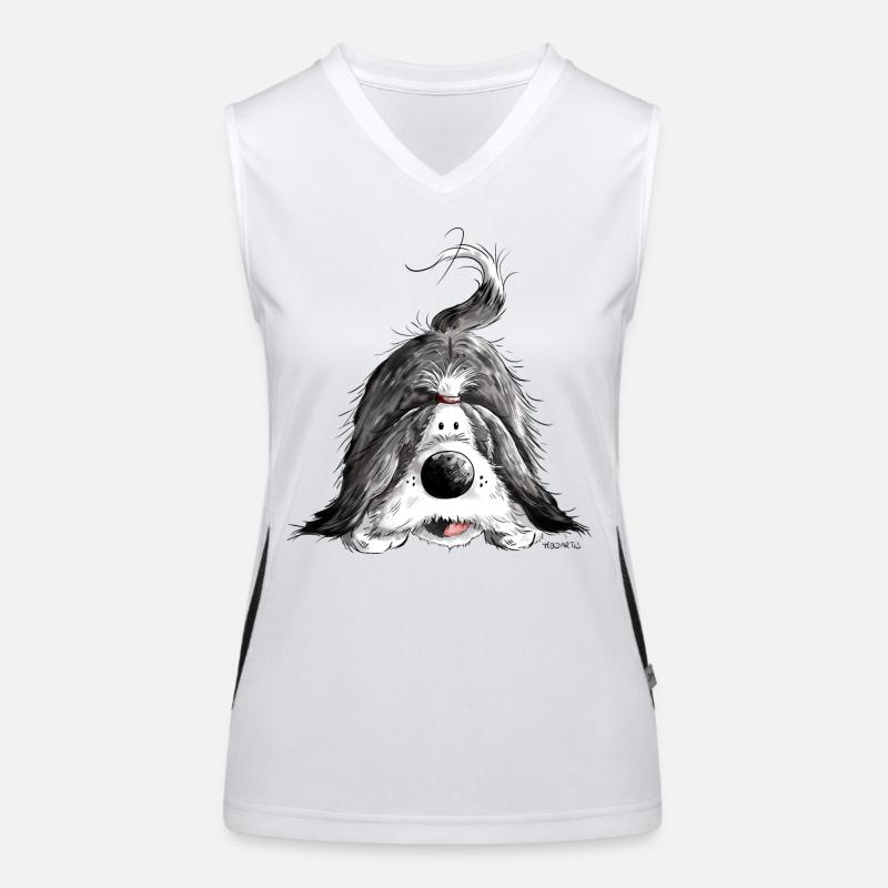 Bearded Collie Débardeur respirant contrasté Femme