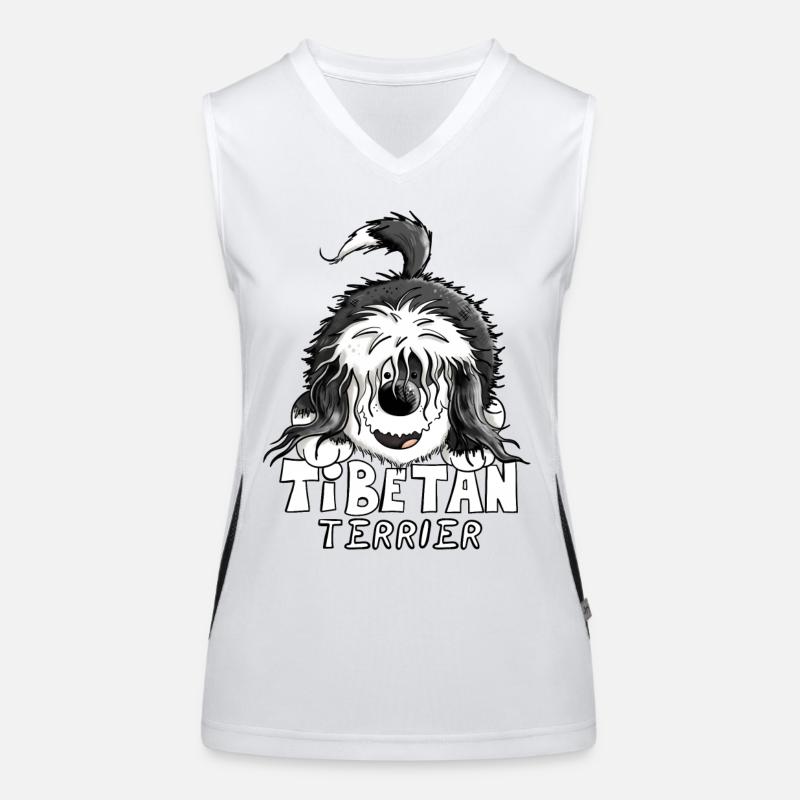 Mignon Terrier tibétain Débardeur respirant contrasté Femme