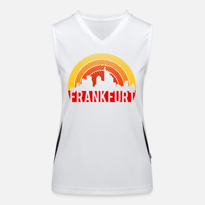 Skyline Frankfurt Funktionelles Kontrast-Tank Top für Frauen