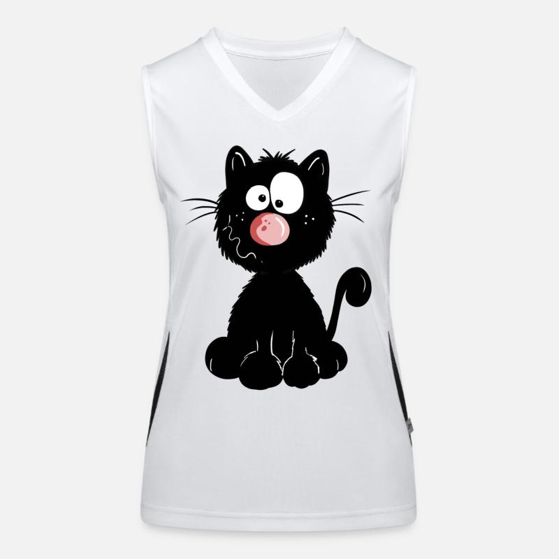 Chat Noir Débardeur respirant contrasté Femme