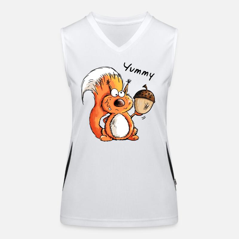 Yummy Eichhörnchen - Tier - Tiere - Comic Funktionelles Kontrast-Tank Top für Frauen