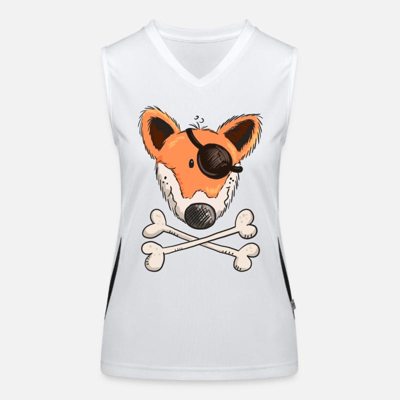 Little Pirate Fox - Foxes - Gift - Cartoon - Kids Women's Functional Contrast Tank Top