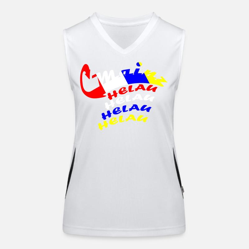 Conception du carnaval de Helau Débardeur respirant contrasté Femme