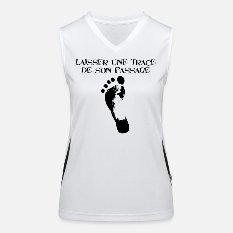 Empreinte de pied noir Débardeur respirant contrasté Femme