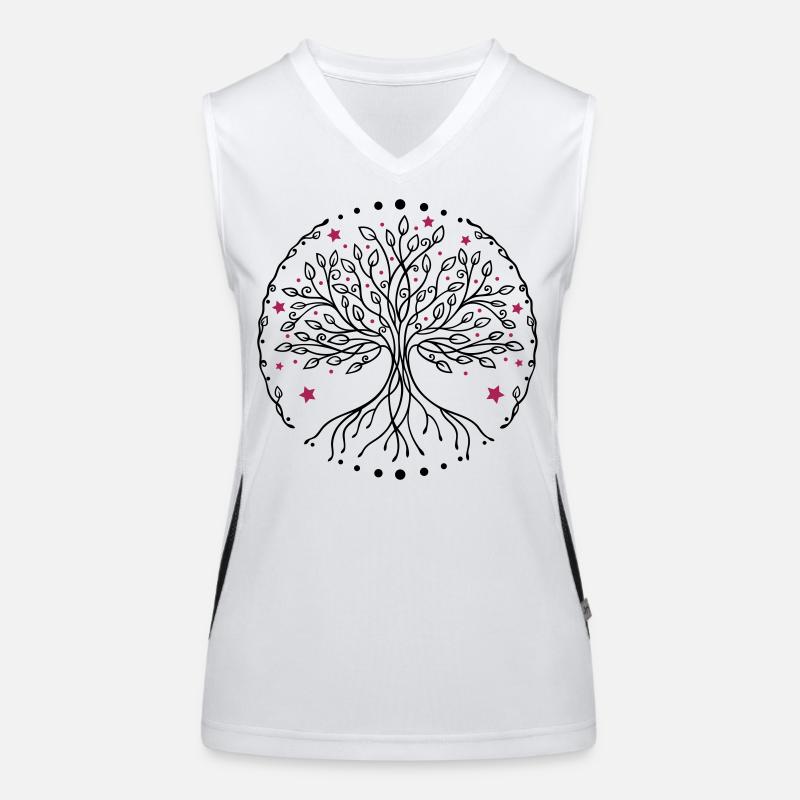 Lebensbaum Yoga Funktionelles Kontrast-Tank Top für Frauen