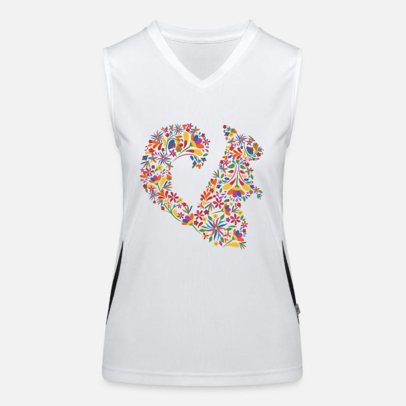 Blumen-Eichhörnchen Funktionelles Kontrast-Tank Top für Frauen