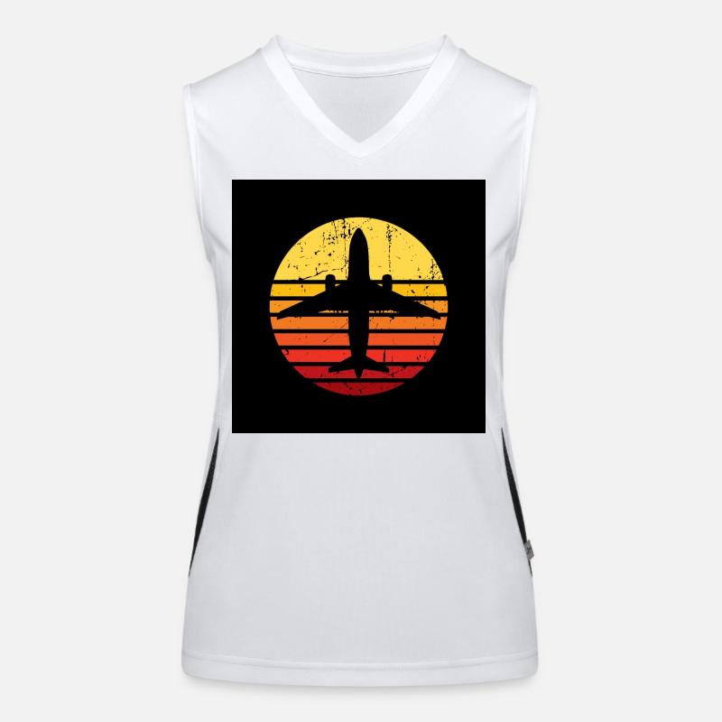 Airplane face mask Women's Functional Contrast Tank Top
