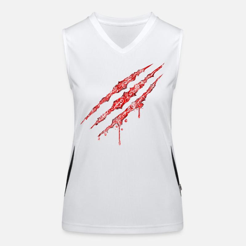 Swirly Claw Marks Funktionelles Kontrast-Tank Top für Frauen