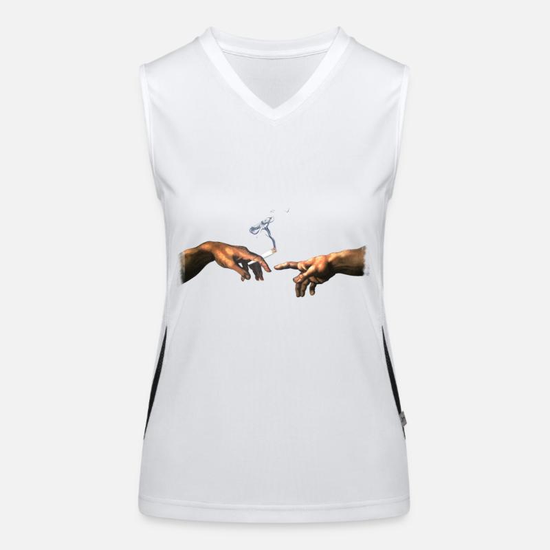 MichelAngelo created Adam Joint Cannabis Women's Functional Contrast Tank Top