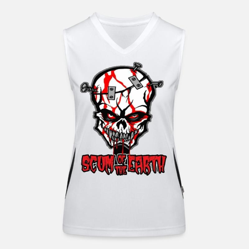 Skull with nails Women's Functional Contrast Tank Top