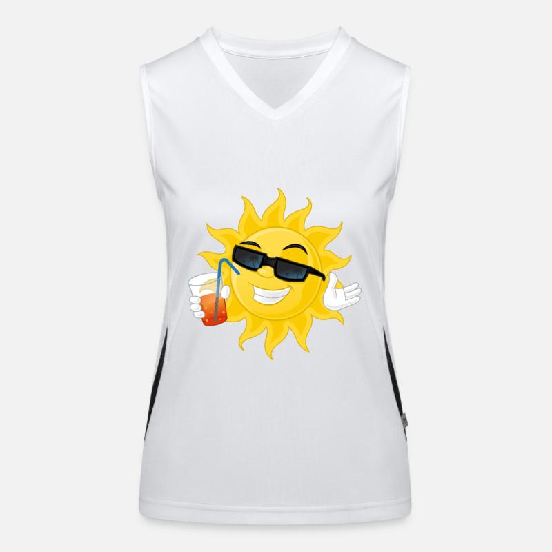 Sonne Funktionelles Kontrast-Tank Top für Frauen