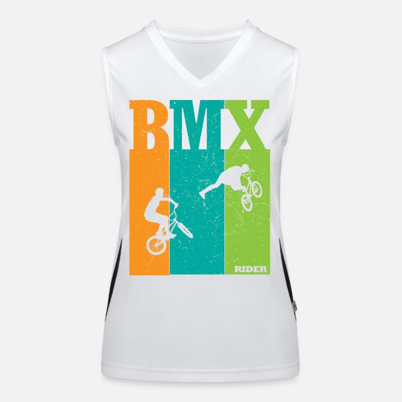 Silhouettes des riders BMX Color Block Débardeur respirant contrasté Femme