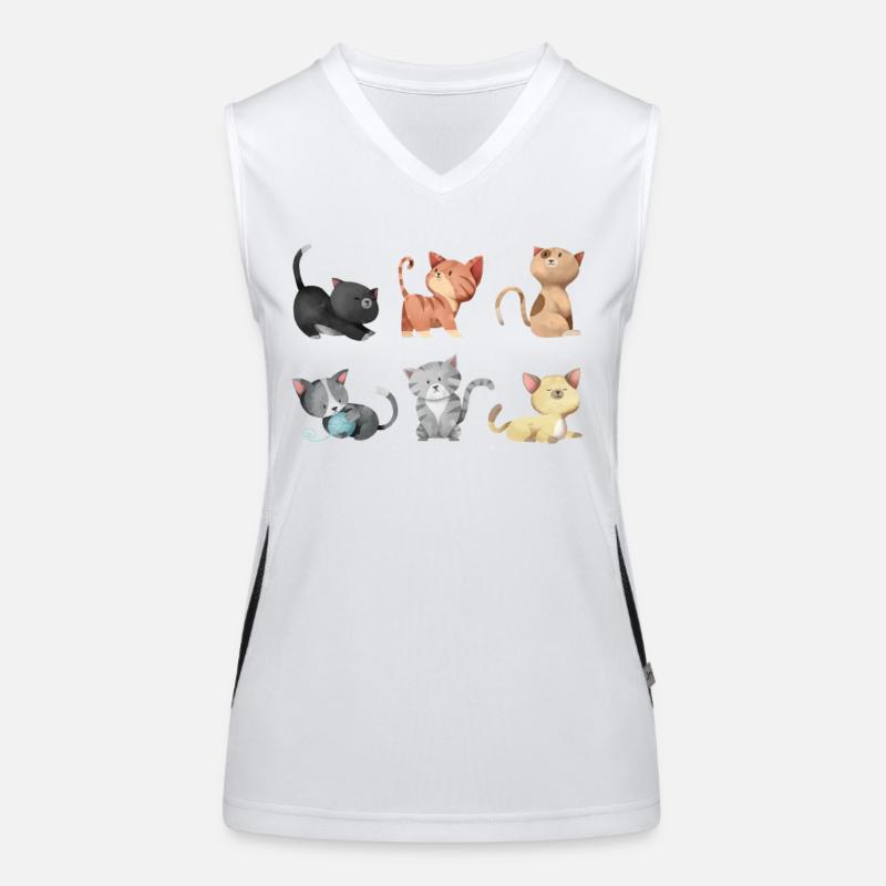 Illustration de chats Débardeur respirant contrasté Femme