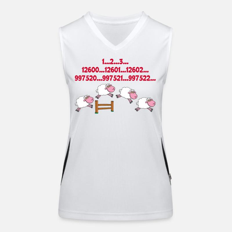Counting sheep Women's Functional Contrast Tank Top