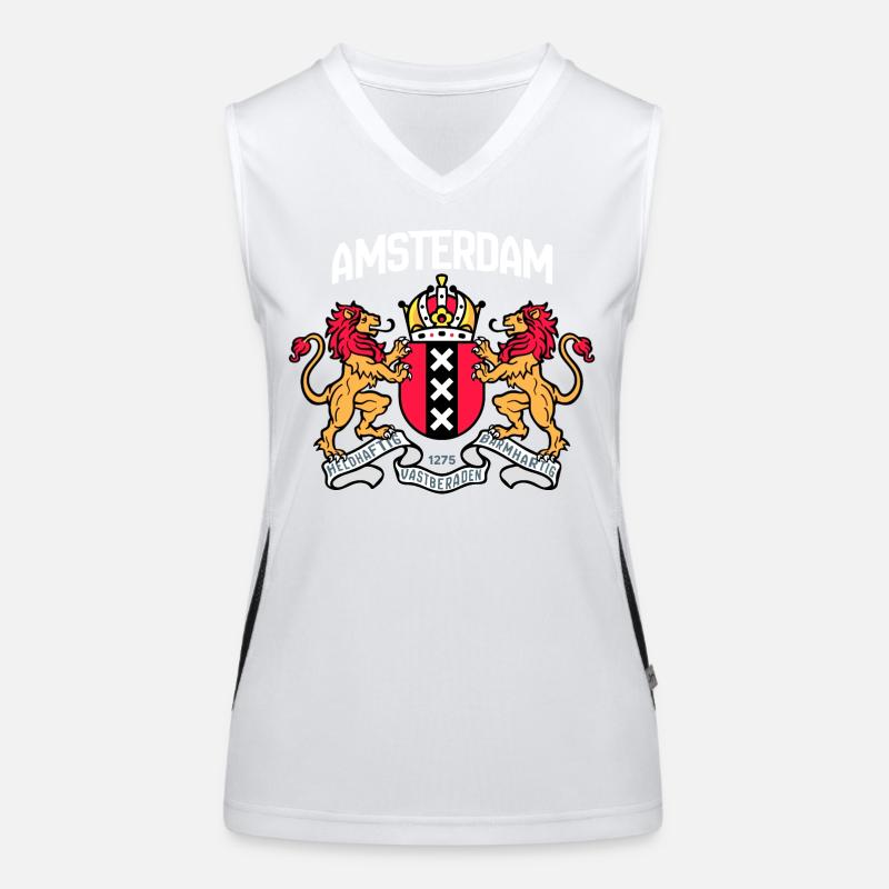 Amsterdamer , dunkel Funktionelles Kontrast-Tank Top für Frauen