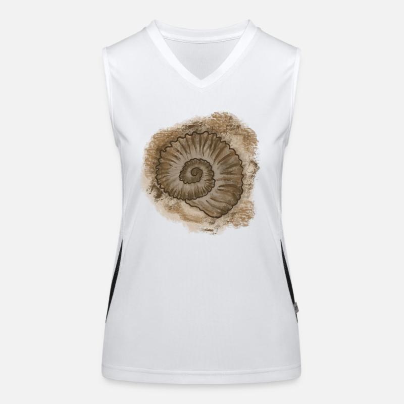 Antique Shell Illustration Women's Functional Contrast Tank Top