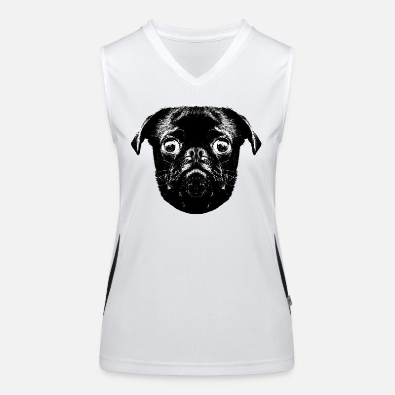 Otto's Mops hopst Funktionelles Kontrast-Tank Top für Frauen