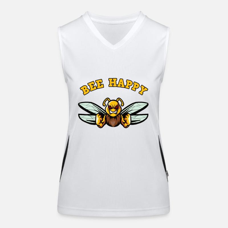Biene Glücks Motiv mit Aggression Funktionelles Kontrast-Tank Top für Frauen