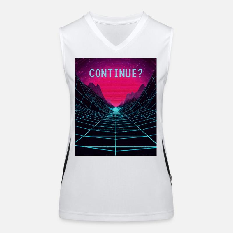 Esthétique Vaporwave Synthwave Retro 80s Débardeur respirant contrasté Femme