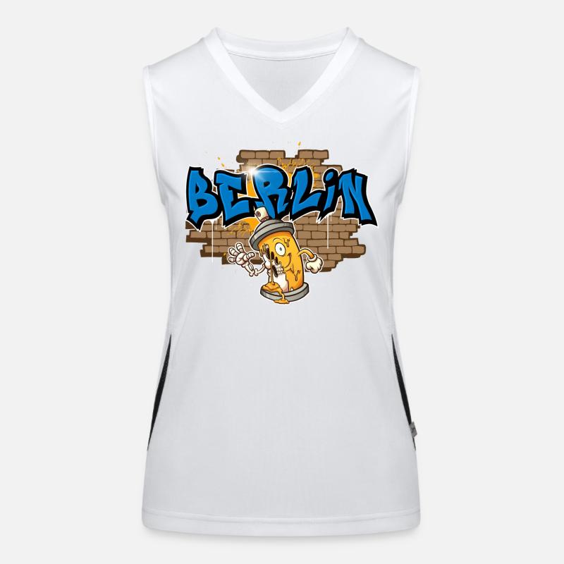 Berlin graffiti Women's Functional Contrast Tank Top