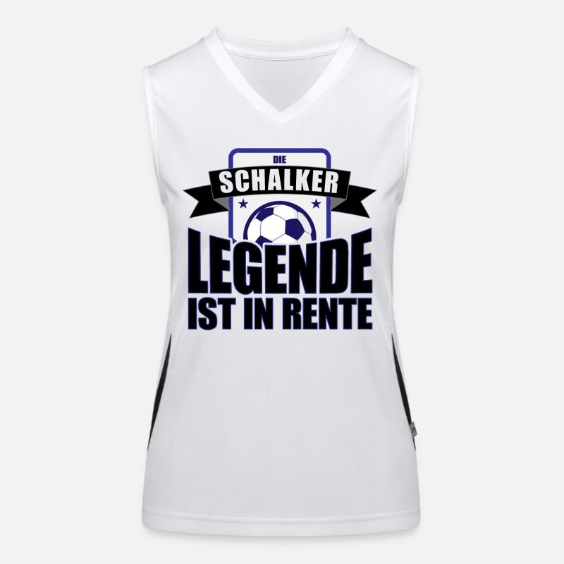Die Schalker Legende ist in Rente | Schalke Spruch Funktionelles Kontrast-Tank Top für Frauen