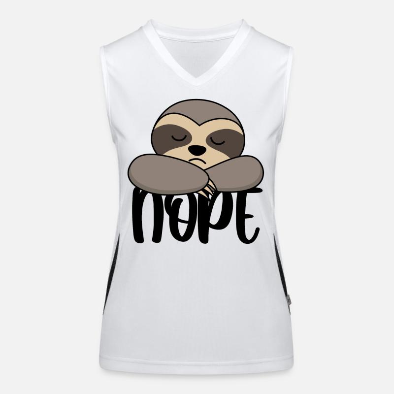 Faultier Nope Funktionelles Kontrast-Tank Top für Frauen