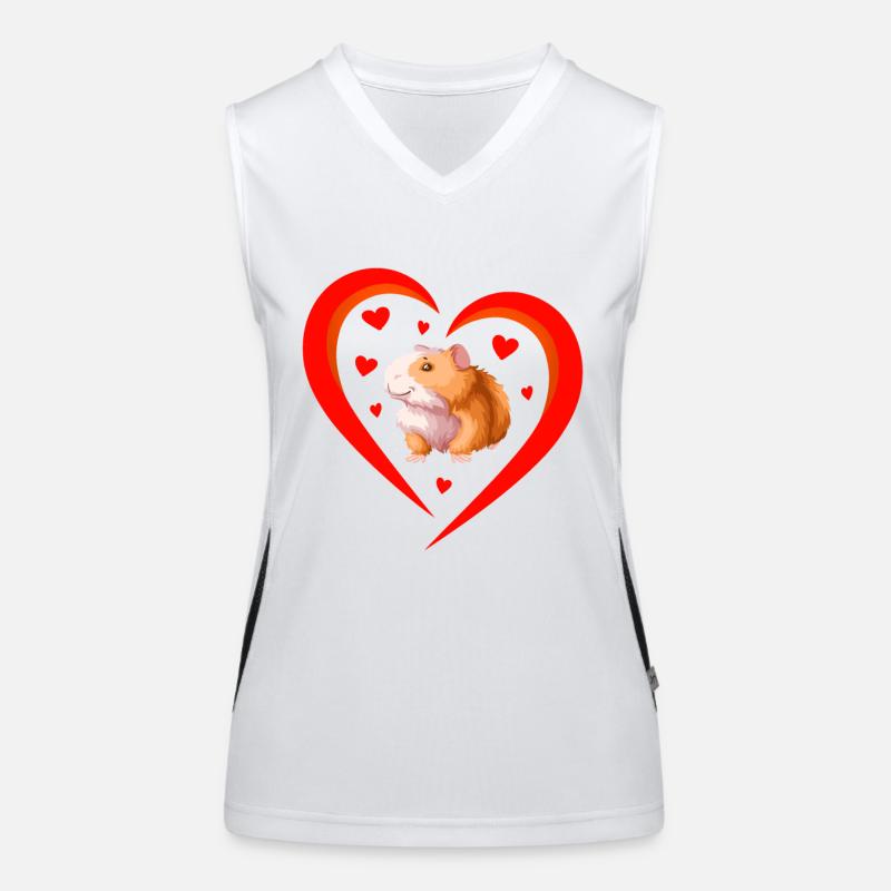 Herz mit süßem Hamster Funktionelles Kontrast-Tank Top für Frauen
