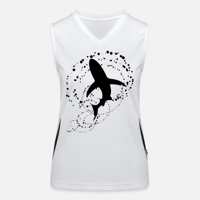 Shark shadow Women's Functional Contrast Tank Top