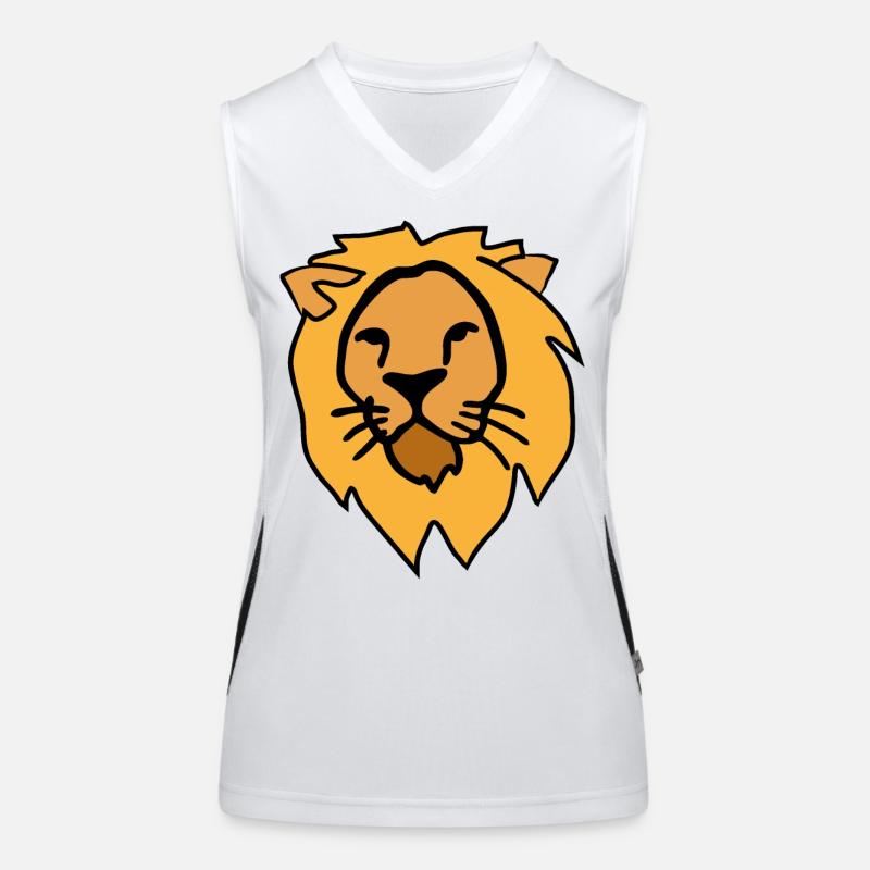 Force et majesté – Lion Débardeur respirant contrasté Femme