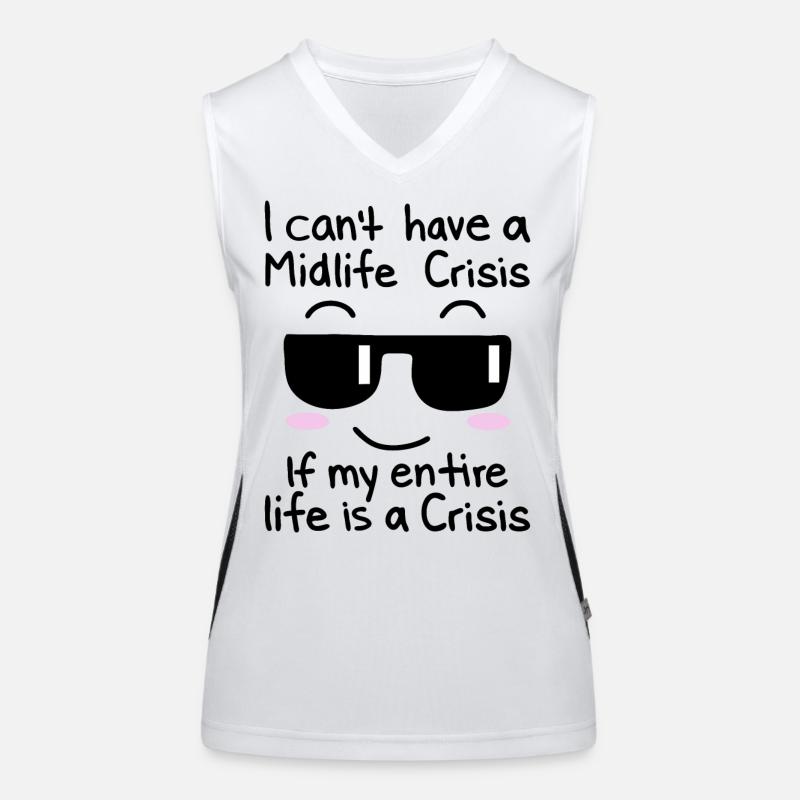 Irony and reality: No midlife crisis Women's Functional Contrast Tank Top