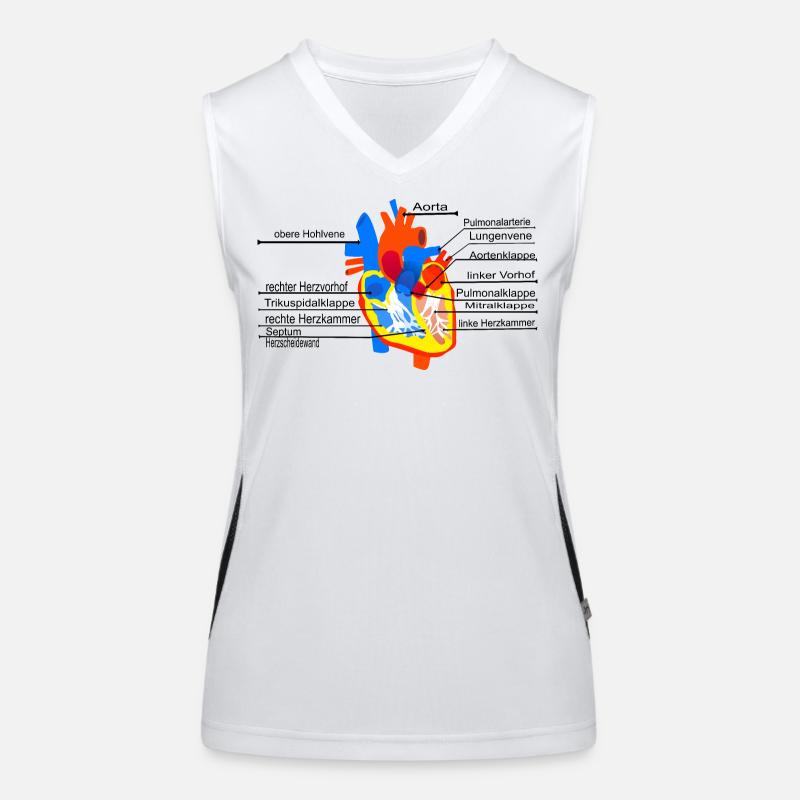 Anatomical Heart, Cor, Women's Functional Contrast Tank Top