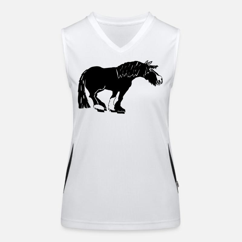 funny Tinker black, Irish Cob Women's Functional Contrast Tank Top