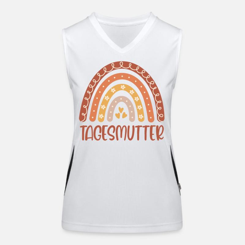 Tagesmutter Regenbogen Funktionelles Kontrast-Tank Top für Frauen