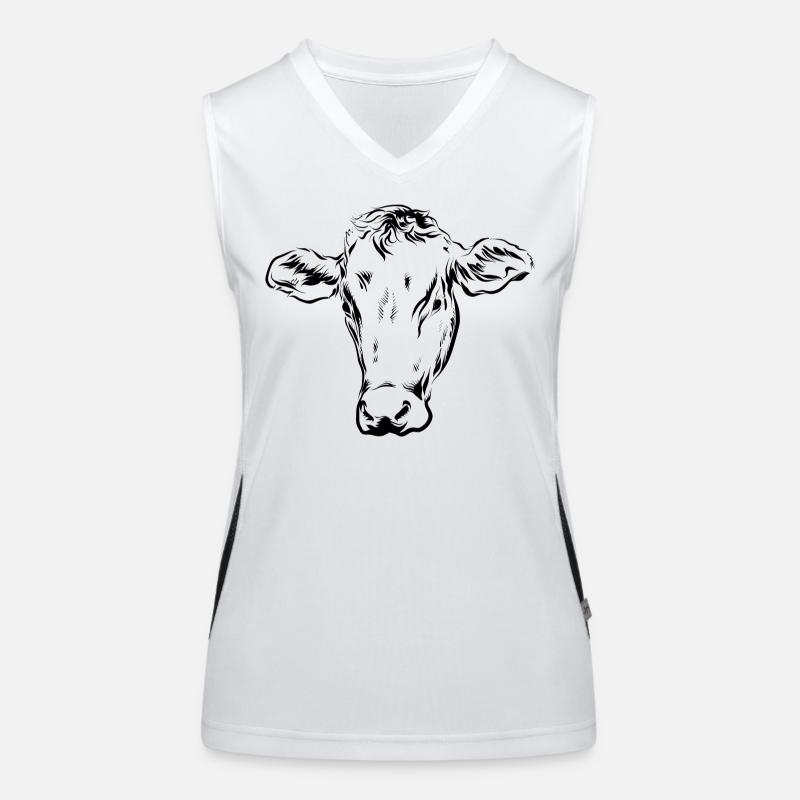 Vache Vaches Débardeur respirant contrasté Femme