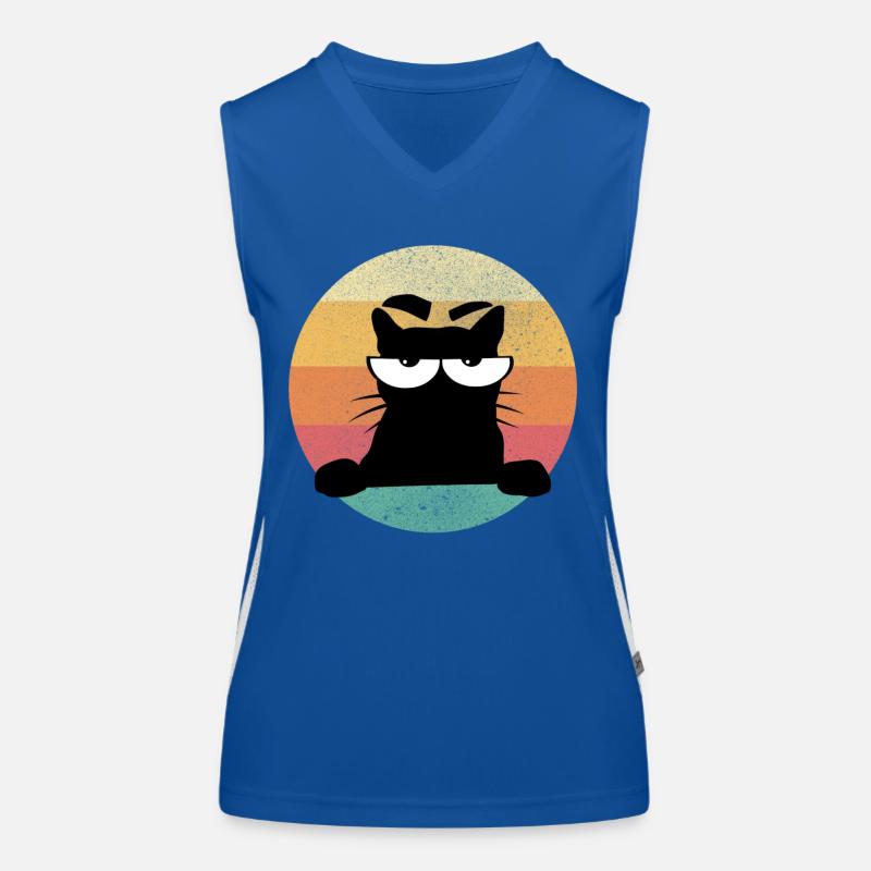 Chat Pas de chat bouc Débardeur respirant contrasté Femme