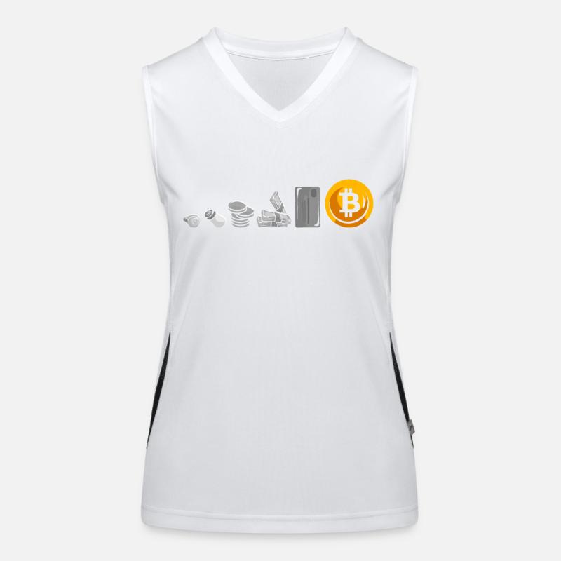 Evolution Of Money Geld Bitcoin Plan B Crypto Funktionelles Kontrast-Tank Top für Frauen