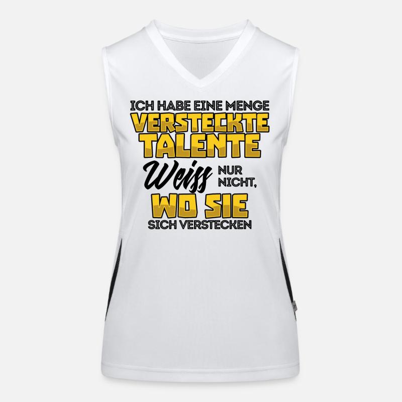 Lustig Witz Cool Statement Funktionelles Kontrast-Tank Top für Frauen