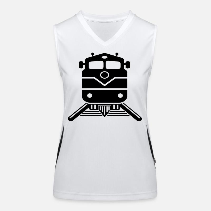 Train driver design Women's Functional Contrast Tank Top