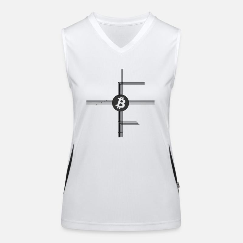 Bitcoin Netzwerk Funktionelles Kontrast-Tank Top für Frauen