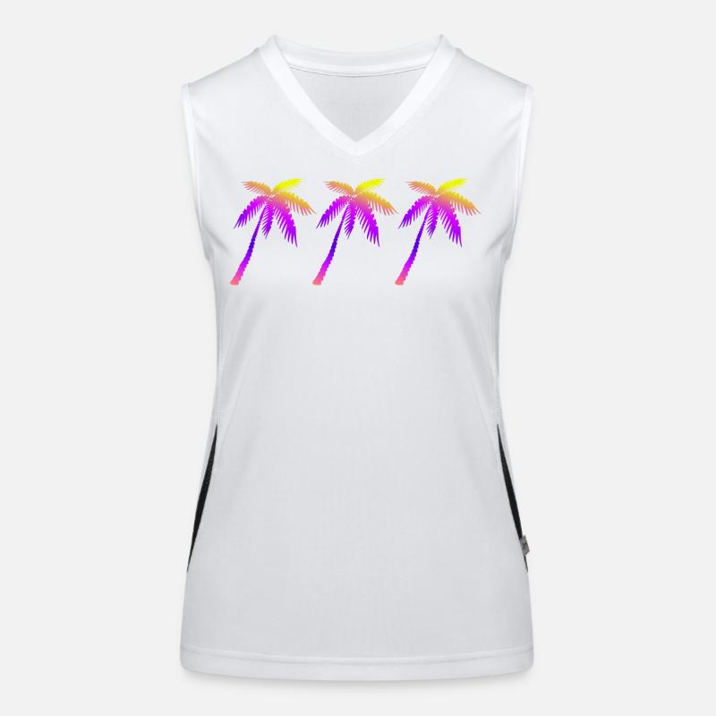 Palm trees Women's Functional Contrast Tank Top