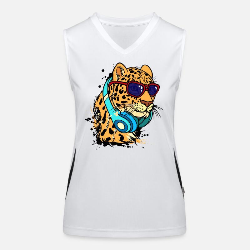Cool Tier Headset Funktionelles Kontrast-Tank Top für Frauen