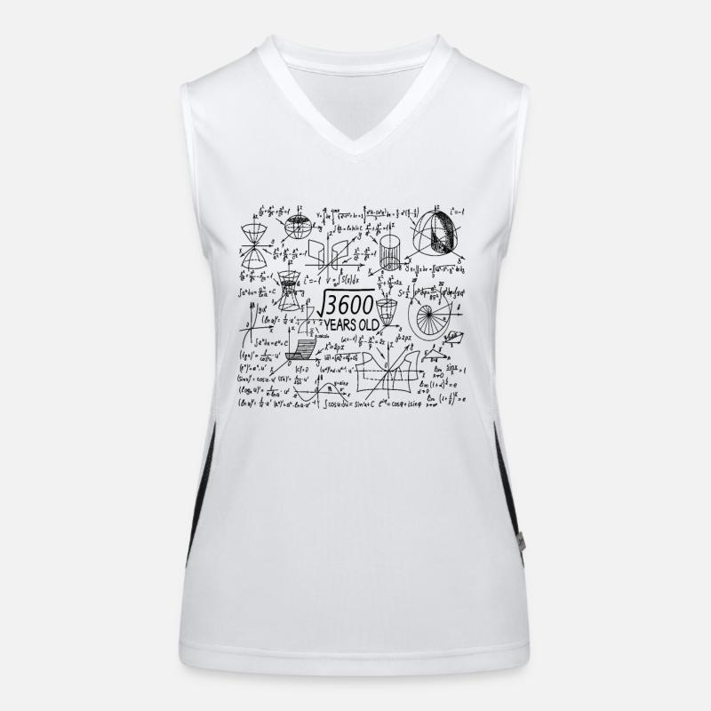 60th Birthday Math Mathematician Women's Functional Contrast Tank Top