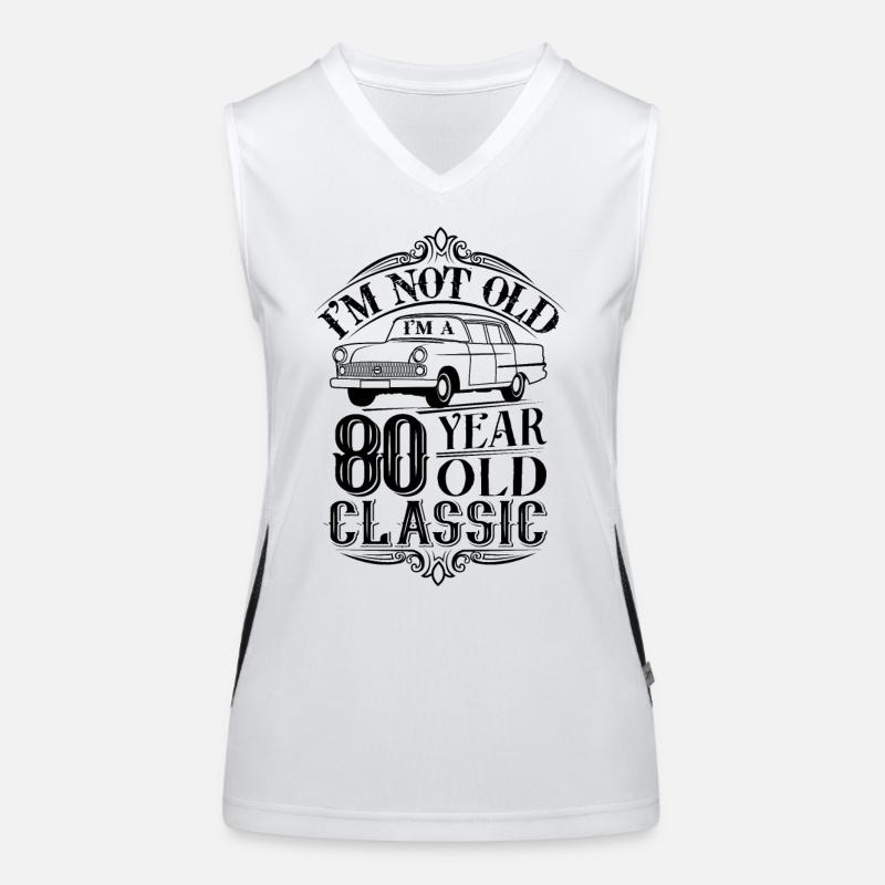 80th Birthday Classic Women's Functional Contrast Tank Top