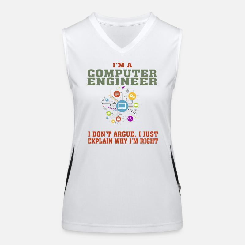 Funny Computer Engineering Quote for Computer Engi Women's Functional Contrast Tank Top