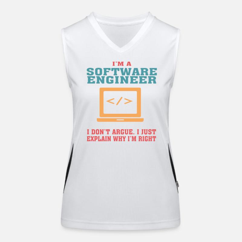 Lustiges Software Engineering Zitat für Software Engi Funktionelles Kontrast-Tank Top für Frauen