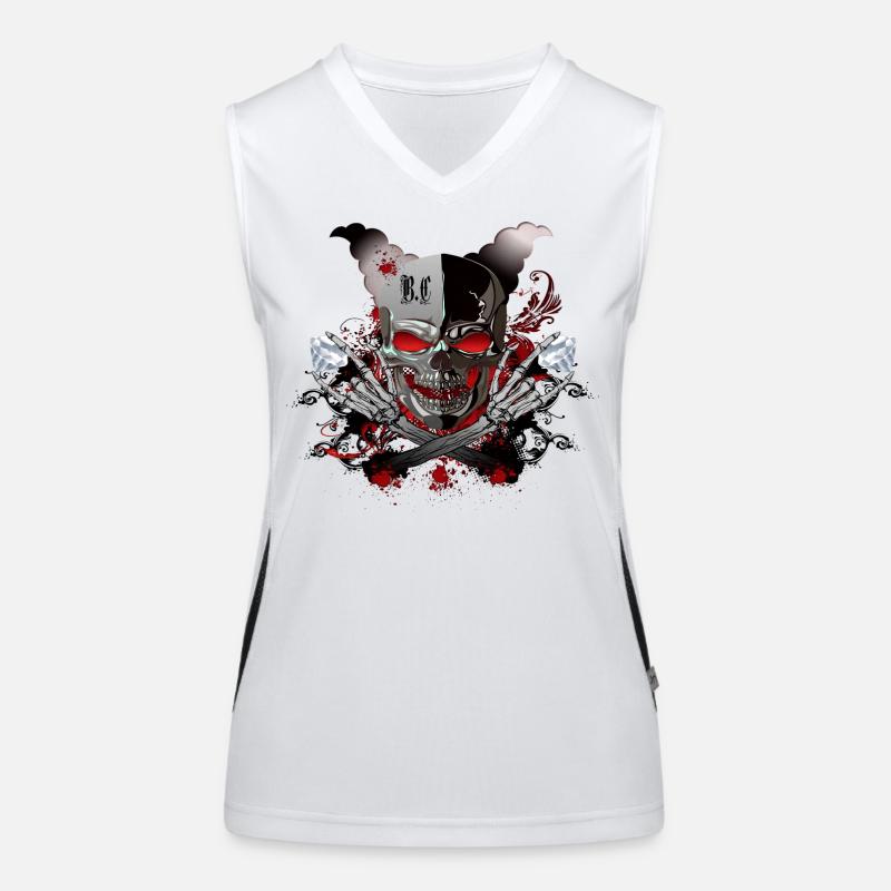 Diamant Skull Débardeur respirant contrasté Femme